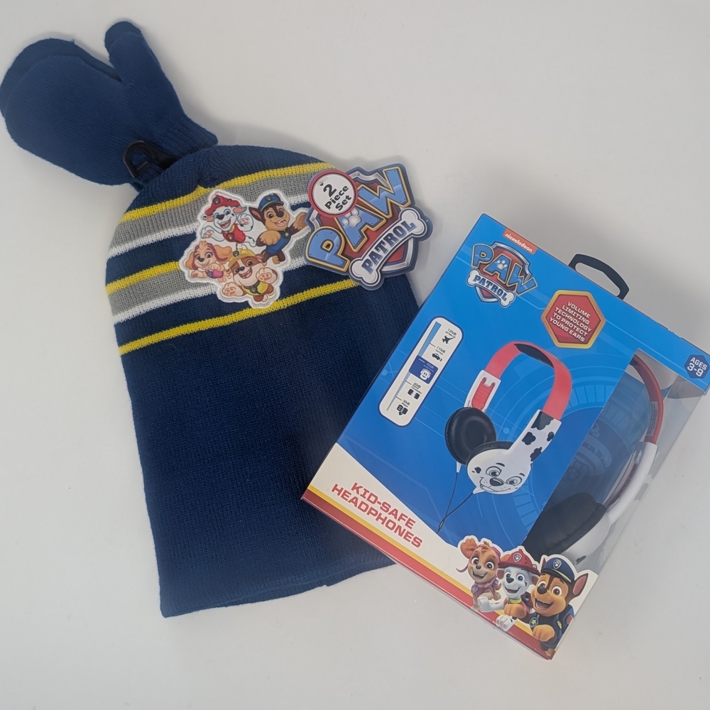 Paw Patrol Blue and Yellow Beanie with Headphones